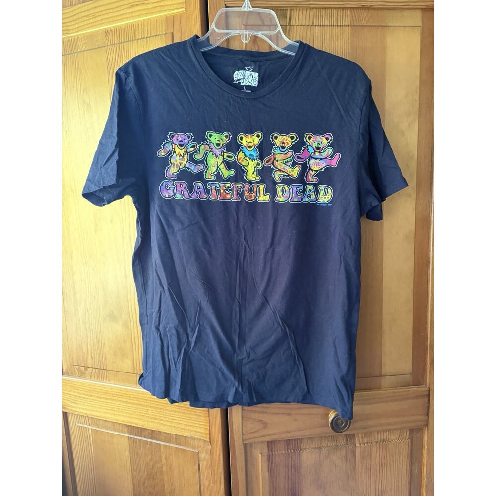 Grateful Dead Dancing Bears Shirt Black Licensed Graphic Tee Size Large